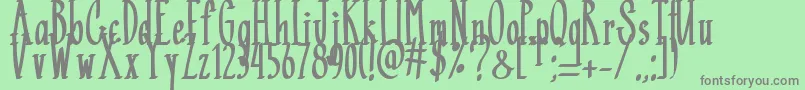 Black Mamba   Font – Gray Fonts on Green Background