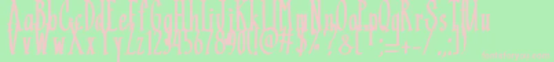 Black Mamba   Font – Pink Fonts on Green Background