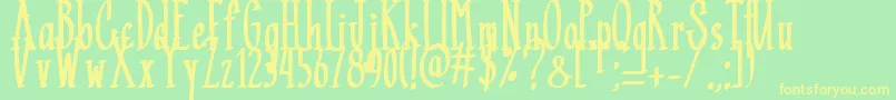 Black Mamba   Font – Yellow Fonts on Green Background