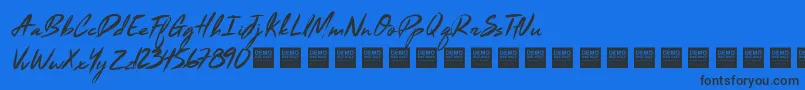 Black Marble   Demo Font – Black Fonts on Blue Background