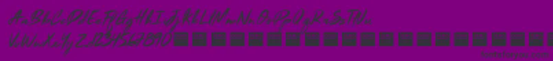 フォントBlack Marble   Demo – 紫の背景に黒い文字