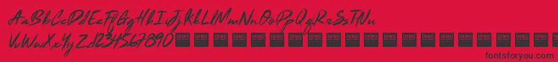 Black Marble   Demo Font – Black Fonts on Red Background
