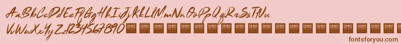 Black Marble   Demo Font – Brown Fonts on Pink Background