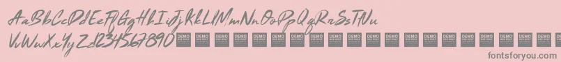 フォントBlack Marble   Demo – ピンクの背景に灰色の文字