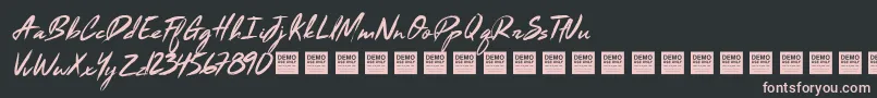 Black Marble   Demo Font – Pink Fonts on Black Background