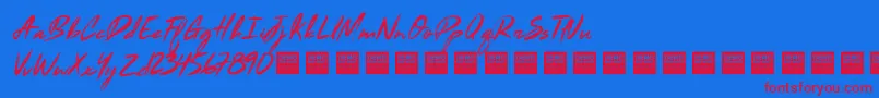 Black Marble   Demo Font – Red Fonts on Blue Background