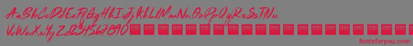 Black Marble   Demo Font – Red Fonts on Gray Background
