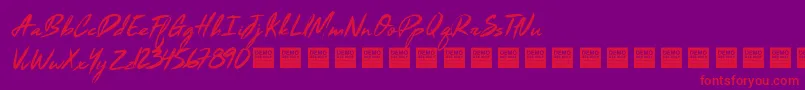 Black Marble   Demo Font – Red Fonts on Purple Background