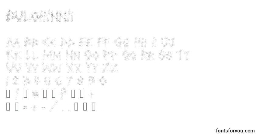 Schriftart BulohInnIi – Alphabet, Zahlen, spezielle Symbole
