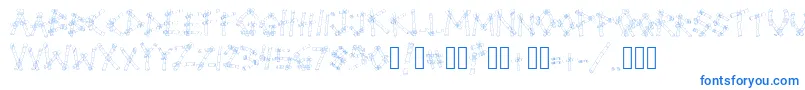 BulohInnIi Font – Blue Fonts on White Background