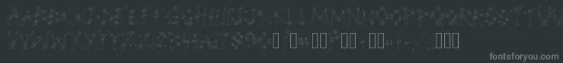 BulohInnIi-fontti – harmaat kirjasimet mustalla taustalla