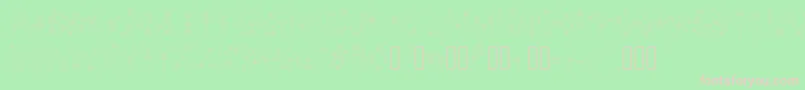 フォントBulohInnIi – 緑の背景にピンクのフォント