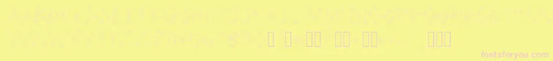 BulohInnIi Font – Pink Fonts on Yellow Background