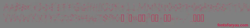 BulohInnIi Font – Red Fonts on Gray Background