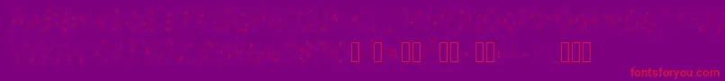 BulohInnIi Font – Red Fonts on Purple Background