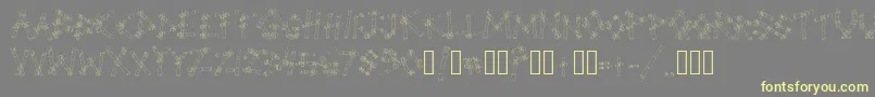 BulohInnIi-fontti – keltaiset fontit harmaalla taustalla
