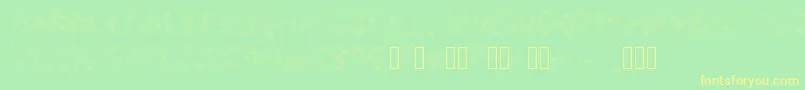 BulohInnIi Font – Yellow Fonts on Green Background