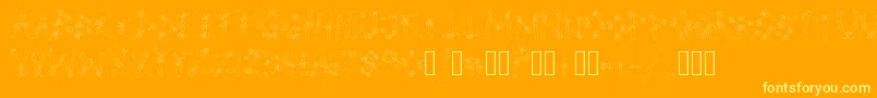 BulohInnIi Font – Yellow Fonts on Orange Background