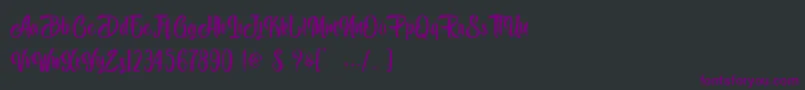 フォントBlack Melody   Personal Use – 黒い背景に紫のフォント