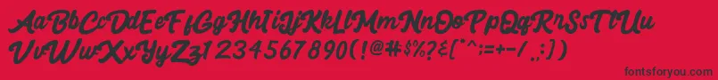 Black Mindo Font – Black Fonts on Red Background