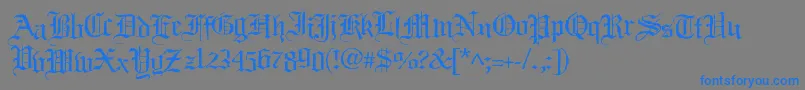 Black Night Font – Blue Fonts on Gray Background