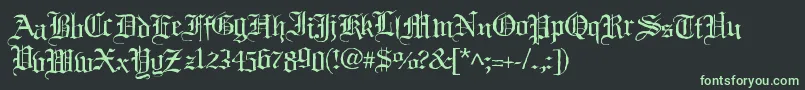 Black Night Font – Green Fonts on Black Background