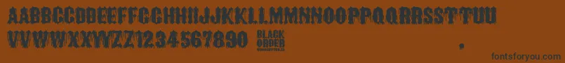 Black Order-Schriftart – Schwarze Schriften auf braunem Hintergrund