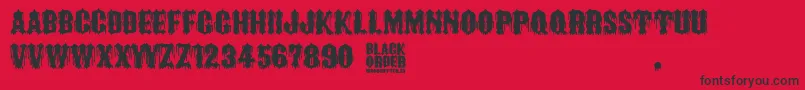 Black Order Font – Black Fonts on Red Background