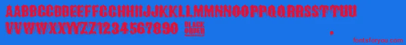 Black Order Font – Red Fonts on Blue Background