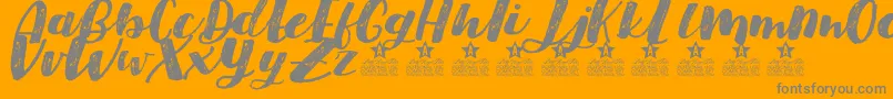 Black Pearl Personal Use Font – Gray Fonts on Orange Background