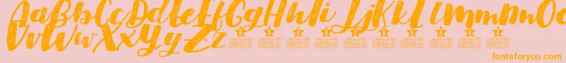 Black Pearl Personal Use Font – Orange Fonts on Pink Background