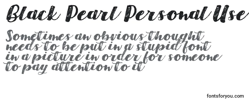 Schriftart Black Pearl Personal Use