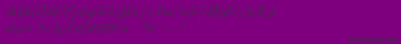 Black Pen Font – Black Fonts on Purple Background