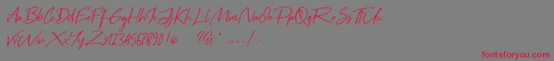 Black Pen Font – Red Fonts on Gray Background
