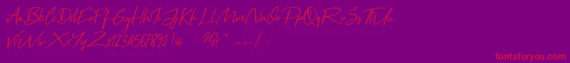 Black Pen Font – Red Fonts on Purple Background