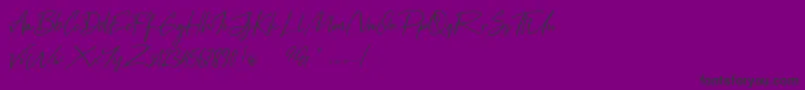 フォントBlack Pen – 紫の背景に黒い文字