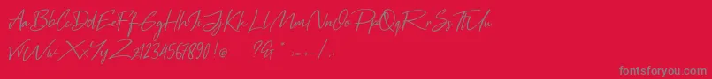Black Pen Font – Gray Fonts on Red Background