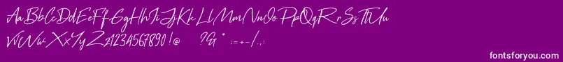 Black Pen Font – White Fonts on Purple Background