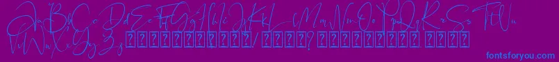 Black Pink Signature Font – Blue Fonts on Purple Background