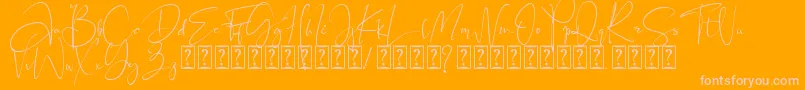 Black Pink Signature Font – Pink Fonts on Orange Background