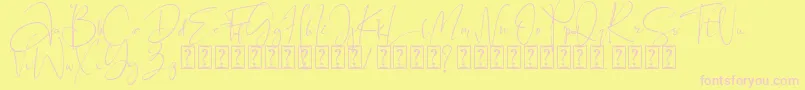 Black Pink Signature Font – Pink Fonts on Yellow Background