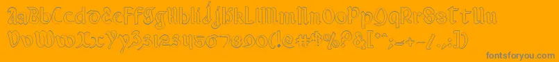 Valeriuso Font – Gray Fonts on Orange Background