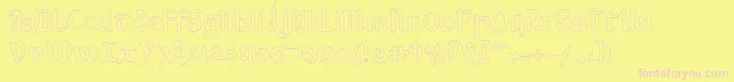 Valeriuso Font – Pink Fonts on Yellow Background