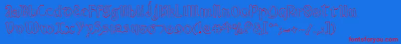 Valeriuso Font – Red Fonts on Blue Background