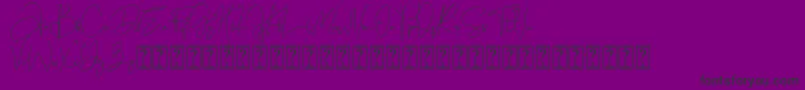 フォントBlack Pink Summer – 紫の背景に黒い文字