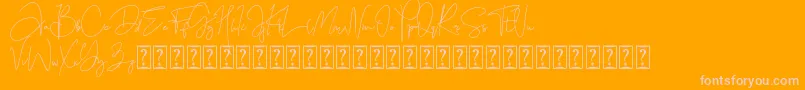 Black Pink Summer Font – Pink Fonts on Orange Background