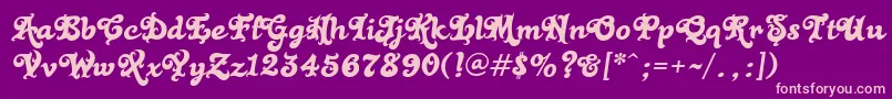 BLACK RAIN Font – Pink Fonts on Purple Background