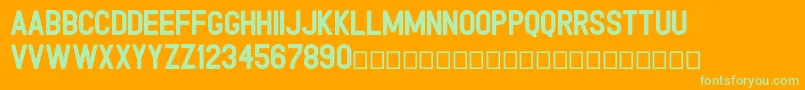 Black RoadsDEMO Font – Green Fonts on Orange Background