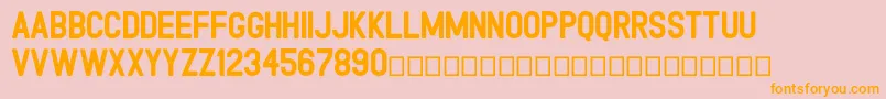 Black RoadsDEMO Font – Orange Fonts on Pink Background