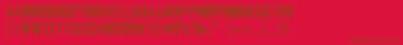 Black Rodeo Font – Brown Fonts on Red Background